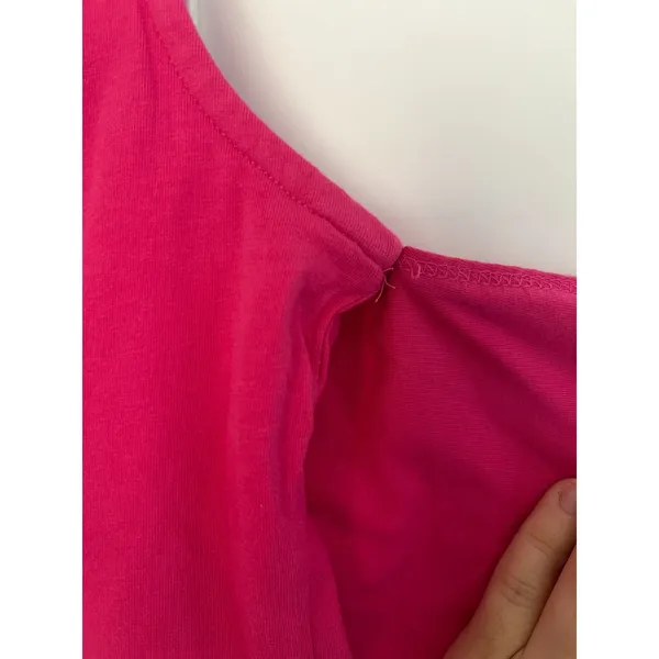 NWOT Free People Tied Up Bow Tank Phenom Pink Size XS 95% Cotton Cute!! - Image 6