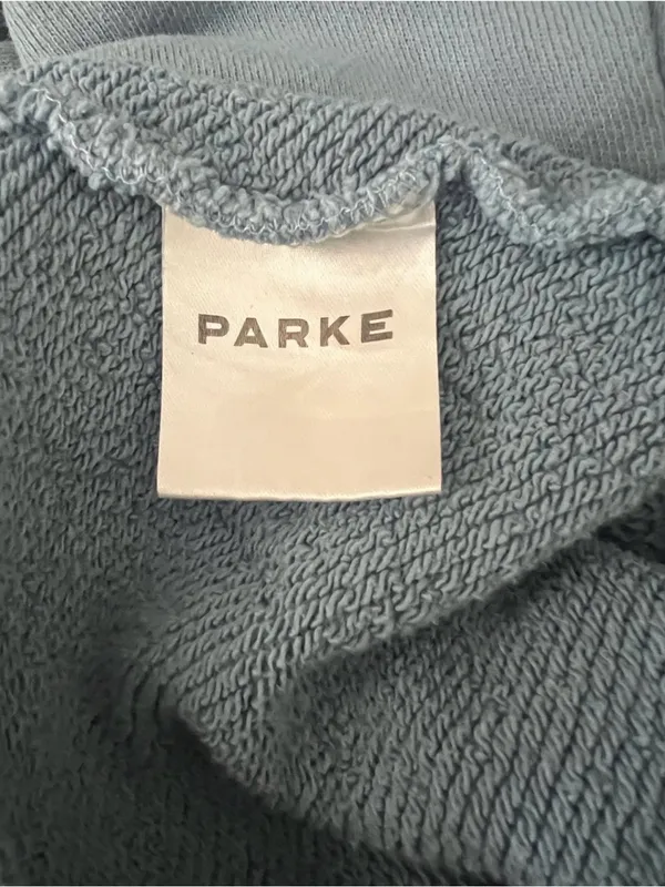 Super Rare Parke Maggie &Emma Heritage Varsity Sweatshirt Sky Blue Size L/XL - Image 6