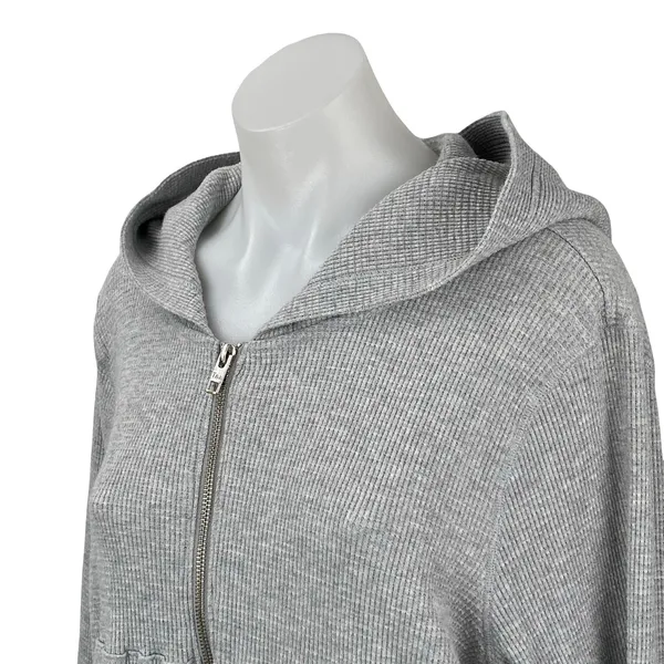 Aritzia TNA Women's Gray Long Sleeve Sweater Hooded Sweatshirt Jacket Top Sz 2XL - Image 3