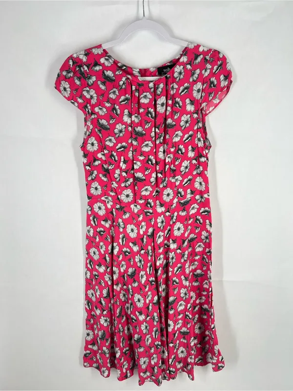 Wallis Fuchsia Floral Cap-Sleeve‎ Mini Dress - Image 2