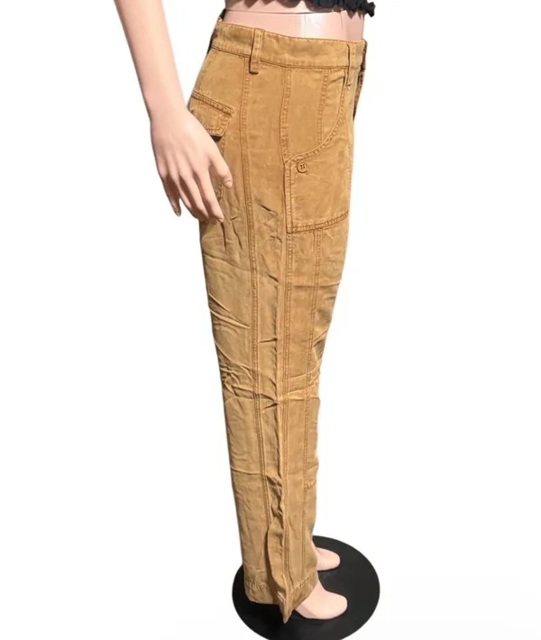 Pulp women's mid-rise butter scotch side panel Tencel bootcut pants 8/M - Image 2