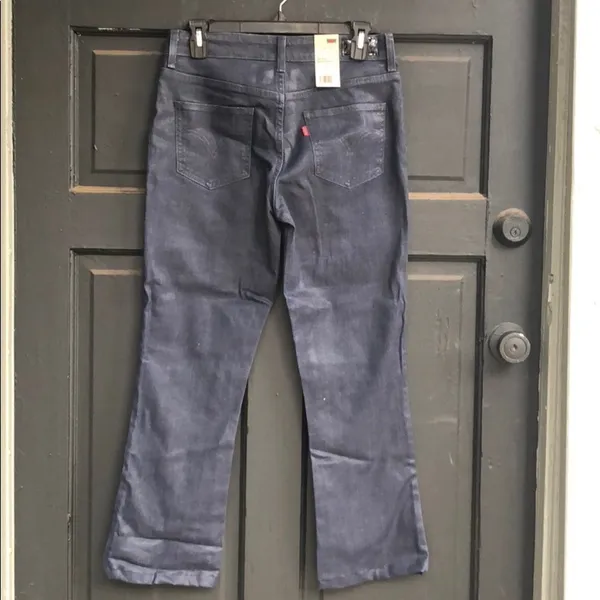 Levi's Mid‎ Rise Bootcut Skinny Waxed Jeans nwt - Image 4