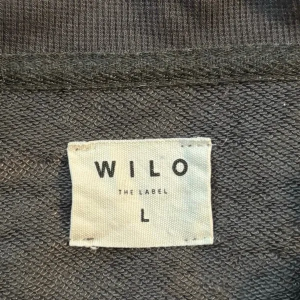 WILO The Label Size L Bella 1/2 Zip Sweatshirt Charcoal Grey Gray Minimalist - Image 4