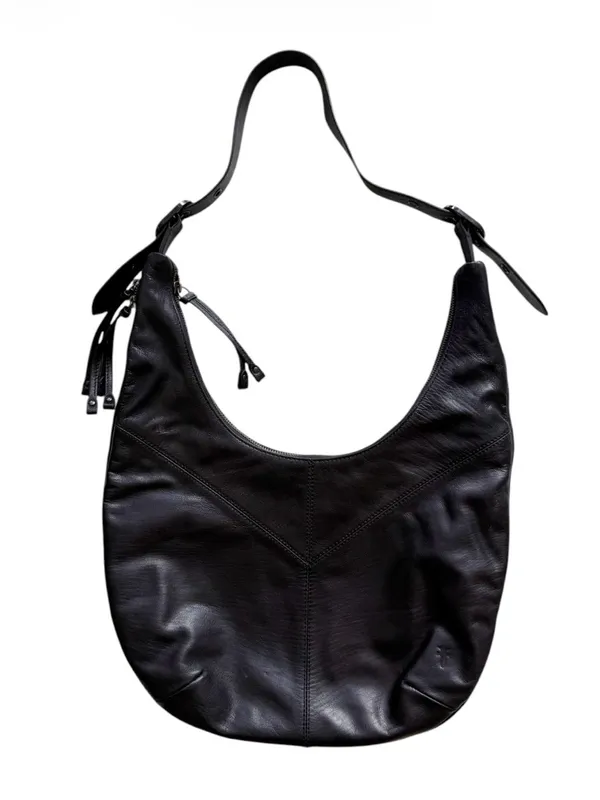 Frye Gina Black Leather Hobo Bag - Image 2