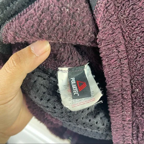 Vintage patagonia deep pile Retro X Plum purple‎ full zip jacket small women's - Image 7