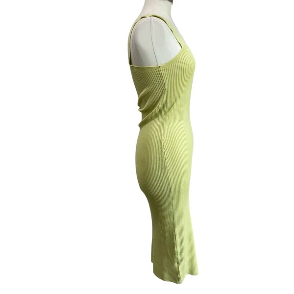 Shyanne Women's Green Western‎ Ribbed Sweater Knit Midi Bodycon Dress Sz M - Image 4