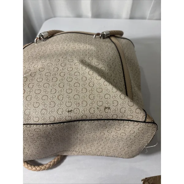 Guess Handbag Purse‎ Satchel Beige Tan 1981 Rope Handle Design Classic - Image 13