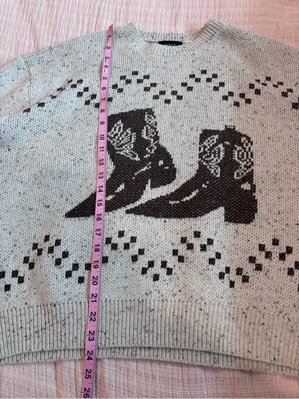 Vici Cowboy Sweater in Heather Brown size Small - Image 8