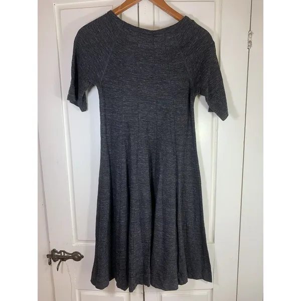 Ganni Anthropologie Winter Jersey Knit Dress Womens Small‎ Gray Dark Academia - Image 4