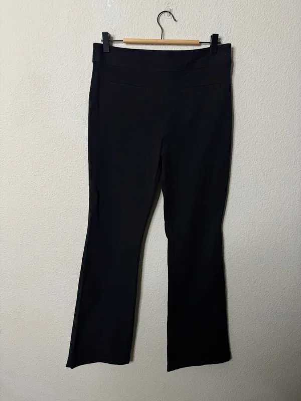 Anthropologie Maeve Black Slim Flare‎ Trouser Pants Black Women’s Size 8 - Image 3