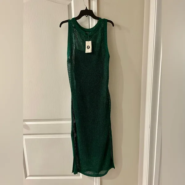 NWT A New Day Midi Tank Dress in Deep Green Size large - Image 3