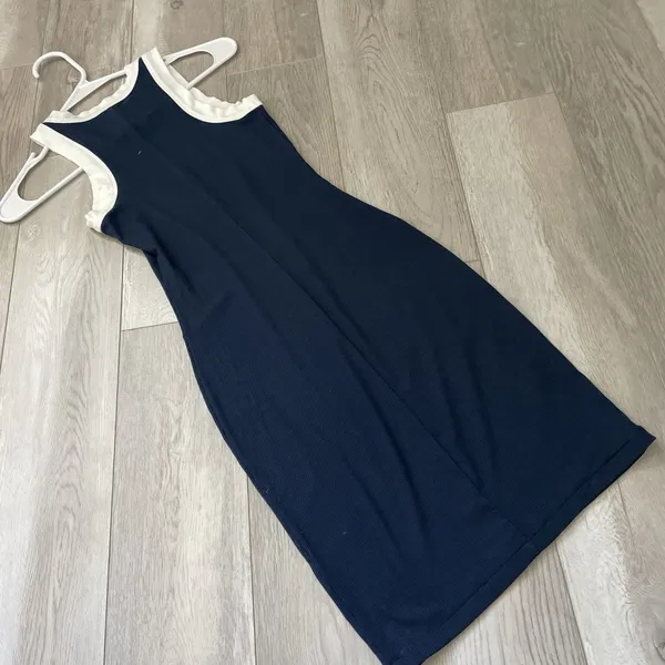 Skims Bodycon Dress soft lounge ringer tank mini womens Navy Blue (xsmall) party - Image 4