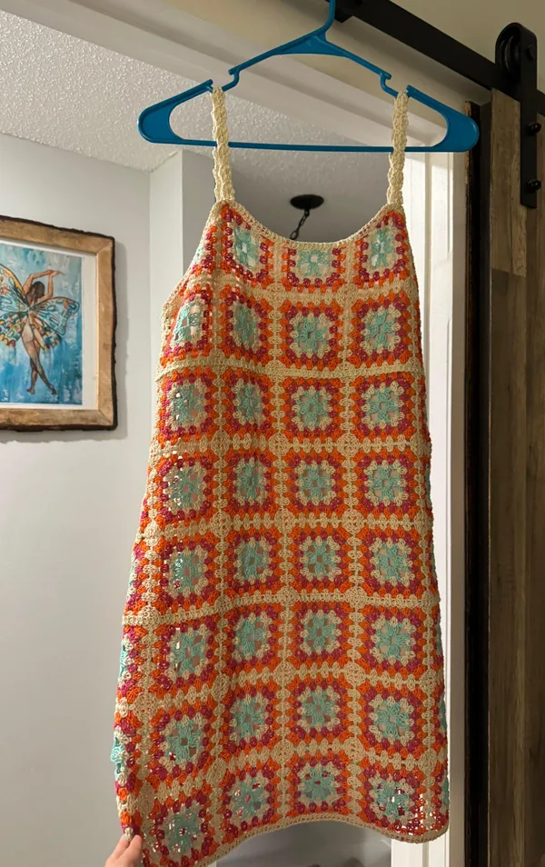 AQUA Crochet Mini Dress - Image 2