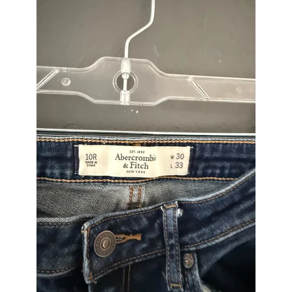 Abercrombie & Fitch Women 10R Dark Wash Bootcut Jeans W30 L33 Mid Rise Stretch - Image 9