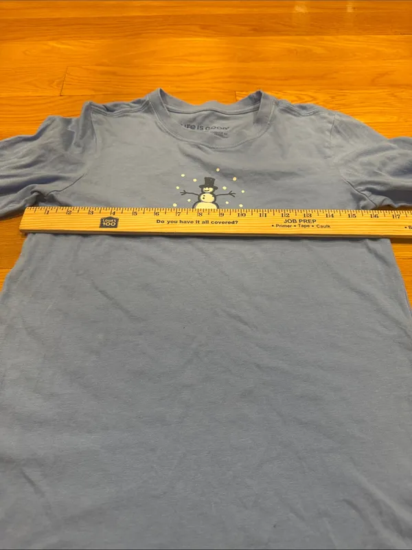Life is good women’s crushes snowman long sleeve shirt size xsmall. - Image 3
