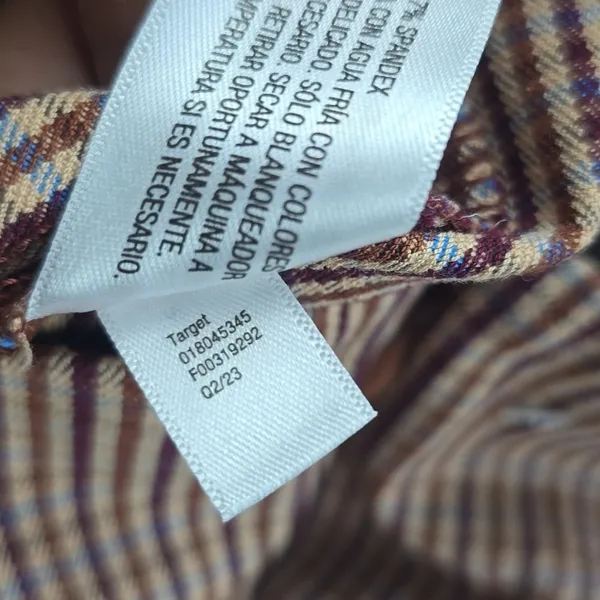 A New Day -1312 Bi-Stretch‎ Skinny Pants Houndstooth Tan Rust Women's size 8 - Image 10