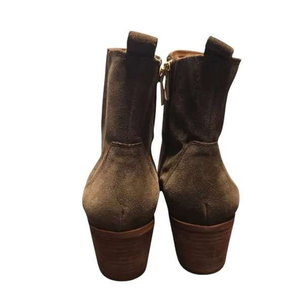 Franco Sarto Women's Sienne Green Suede Pointed‎ Toe Ankle Boots Size 8.5 - Image 4