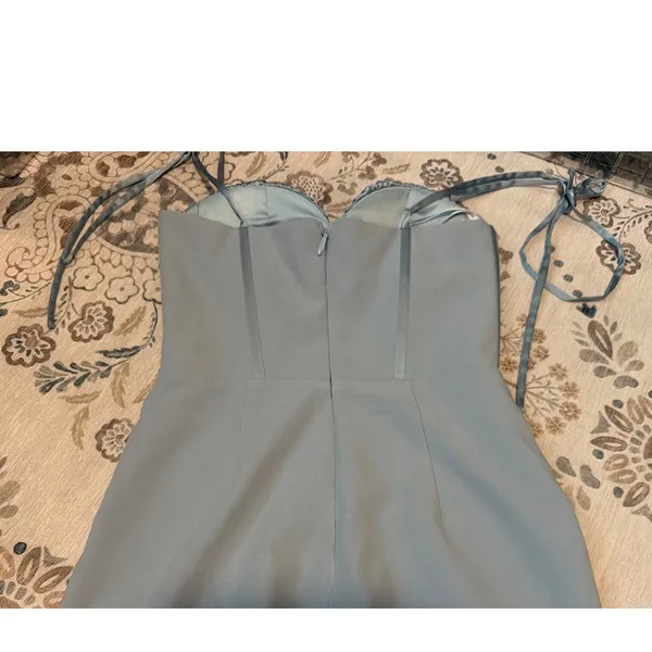 NWT Miss Circle Sarina Baby Blue Satin Corset Jumpsuit - Size Small (Read) - Image 11