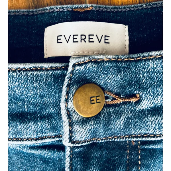 Evereve Wide Leg Jeans Women's 30 Dark Wash Casual Everyday - Image 3