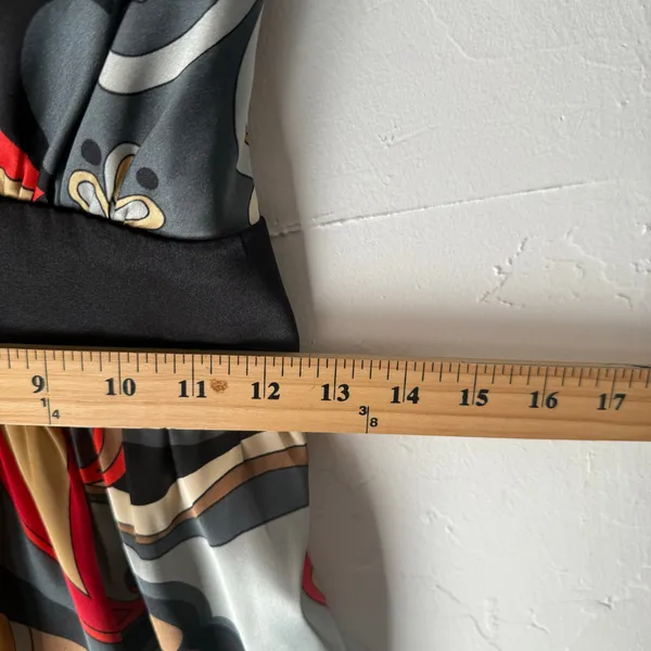 Forever Y2k Size Medium Retro Black Red Satin Going Out Maxi Dress‎ - Image 7