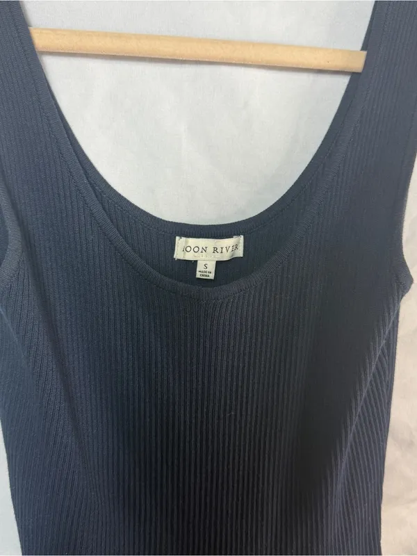 Moon River Croquette Tank Midi Dress - Image 5