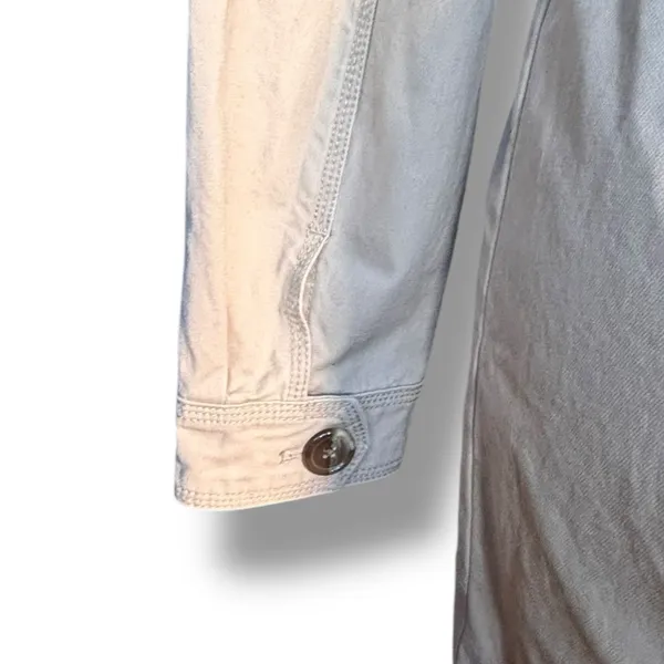 Gap‎ Beige Cotton Hooded Trench Coat Utility Jacket Women Small Lightweight - Image 9