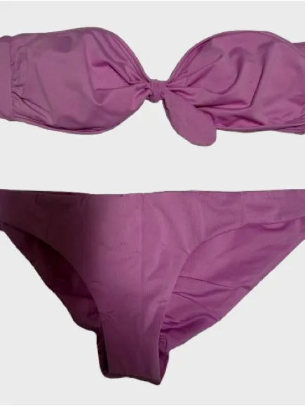 Zinke Lavender-Pink Bandeau Bikini Set - Image 3