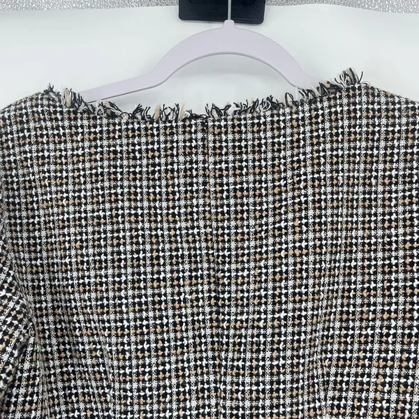 Gabby Skye Tweed Dress Sz 4 Ivy Preppy Academia 60s Mod Style Pearl Fringe Trim - Image 8