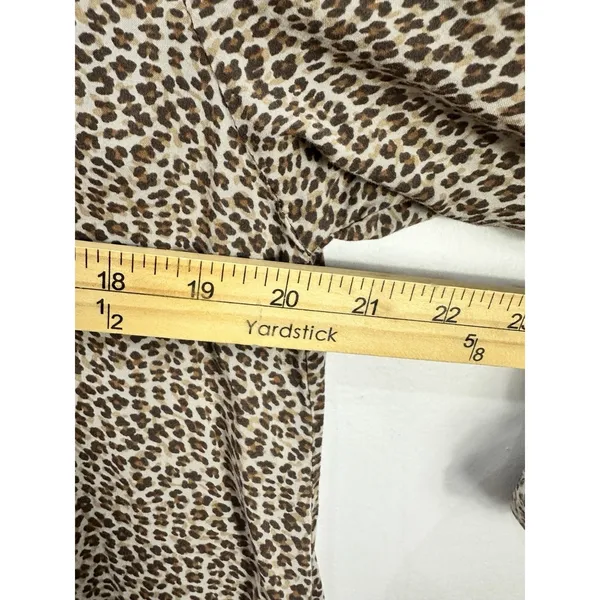 VICI Leopard Print Maxi‎ Shirt Dress Large Long Sleeve Button Up Duster Boho Mod - Image 4