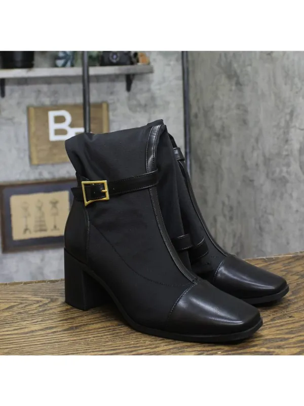 NWT Journee Collection Womens Buckle Knee High Gaibree Boots Black 8.5M - Image 4