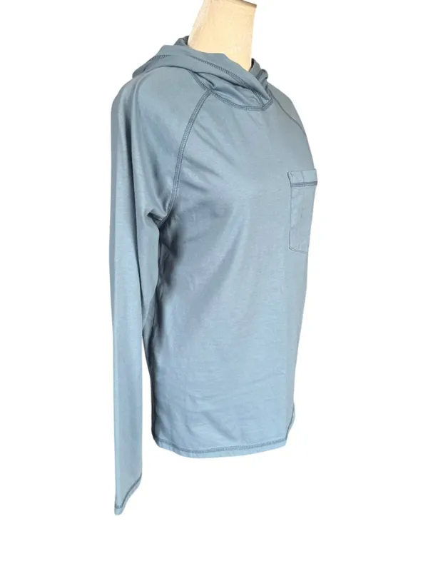 Dickies Performance Cooling Temp I.Q. light blue long sleeve hooded shirt Small - Image 2