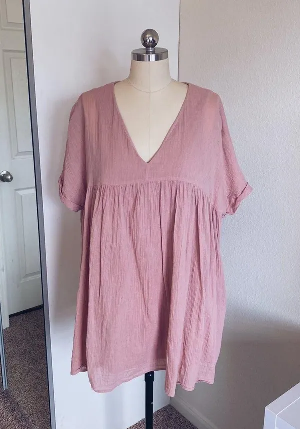 Mauve Babydoll Dress - Medium - Image 2