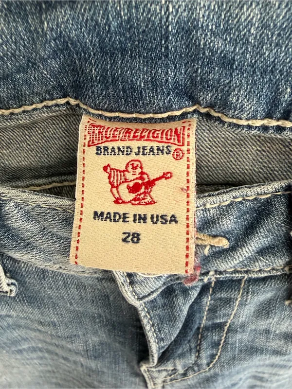 True Religion World Tour‎ Rainbow Stitch Bootcut Jeans 28 Y2K - Image 3