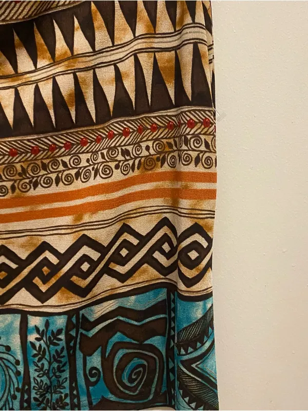 Ronni Nicole Vintage USA Womens Tank Top XL 46” Aztec Southwest Tribal Cowl Neck - Image 5