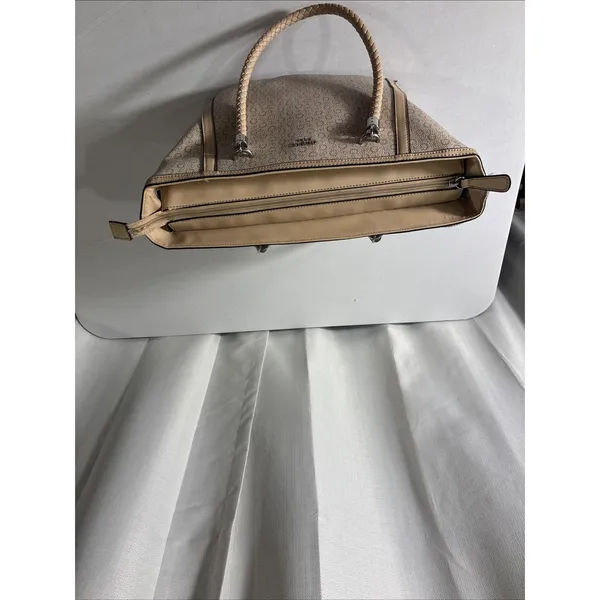 Guess Handbag Purse‎ Satchel Beige Tan 1981 Rope Handle Design Classic - Image 4