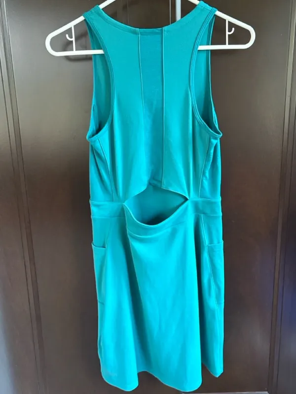 Like New SmartWool Active Tank Dress Lake Blue/Green Size Small - Image 11