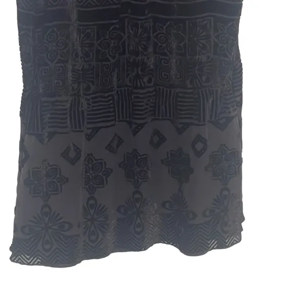 Free People Women's Size 6 Small Black Velvet‎ Sequin Wymsgoth Romantic Top - Image 8