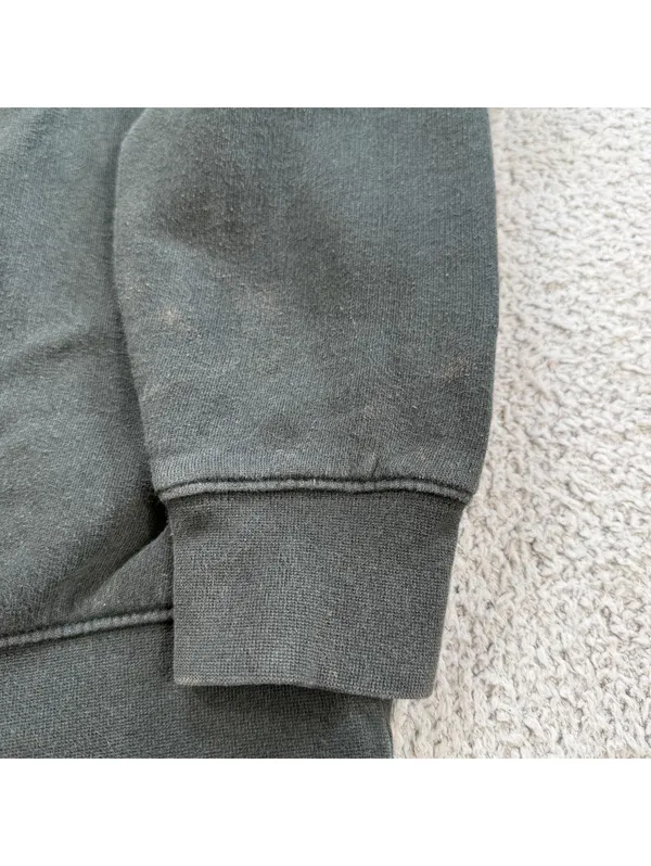 Fear Of God Essentials Quarter Zip Sweatshirt Faded Black Women Cropped Boxy Fit - Image 7
