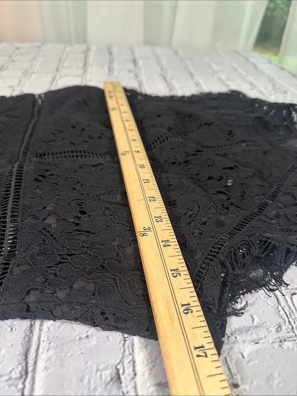 Bardot Black Lace Sheath Midi Dress size 6 Medium - Image 11