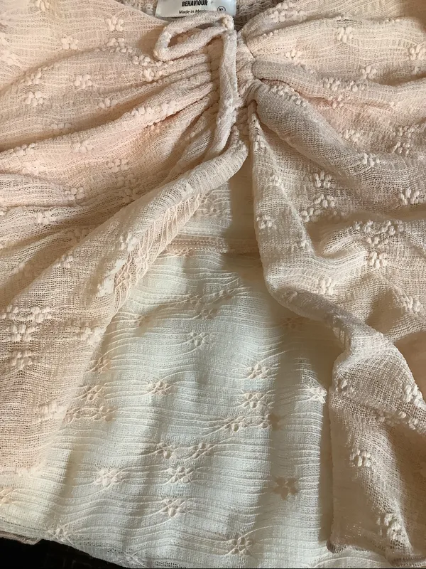 Electric Behaviour Size XL Women's Peach Lace-Textured Top. New - Image 5