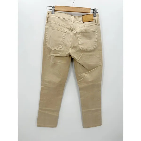 Ralph Lauren Khaki Straight Leg Pants Cotton Stretch Tan‎ Women Size 26 - Image 2
