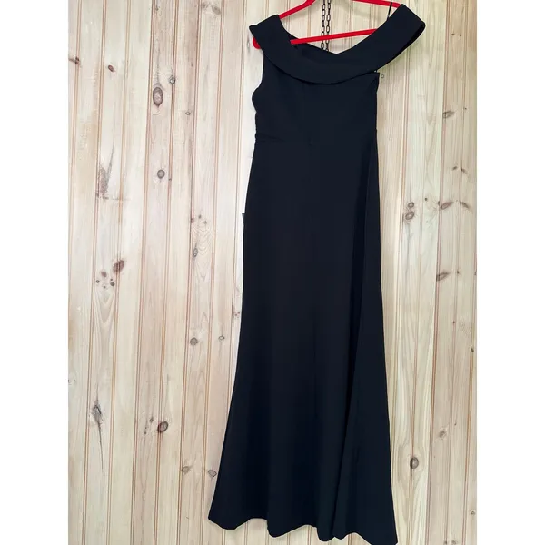 NWT Lulus Iconic Sophistication Black One-Shoulder Asymmetrical Maxi Dress Sz L - Image 6