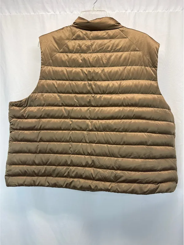 Lauren Ralph Lauren Women's 3X Puffer Vest Down Feather Brown Earthy Funnel Neck - Image 4
