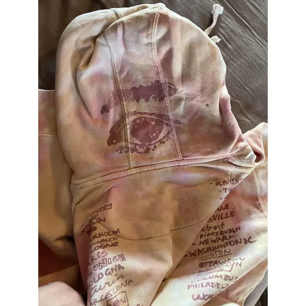 Shawn Mendes The Tour Concert Sketch II Tye Die Hoodie Size Medium Very Soft - Image 13