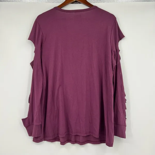 NEW Torrid Classic Fit Cotton Crew Neck Slasher knit purple Tee plus size 2X - Image 3