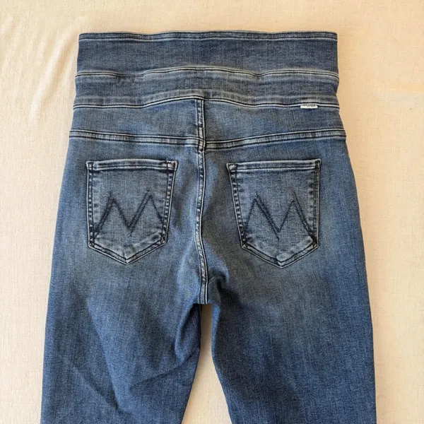 Mother The Triple Stack Insider Ankle Jeans Womens 29 Blue Chick Flick High Rise - Image 5