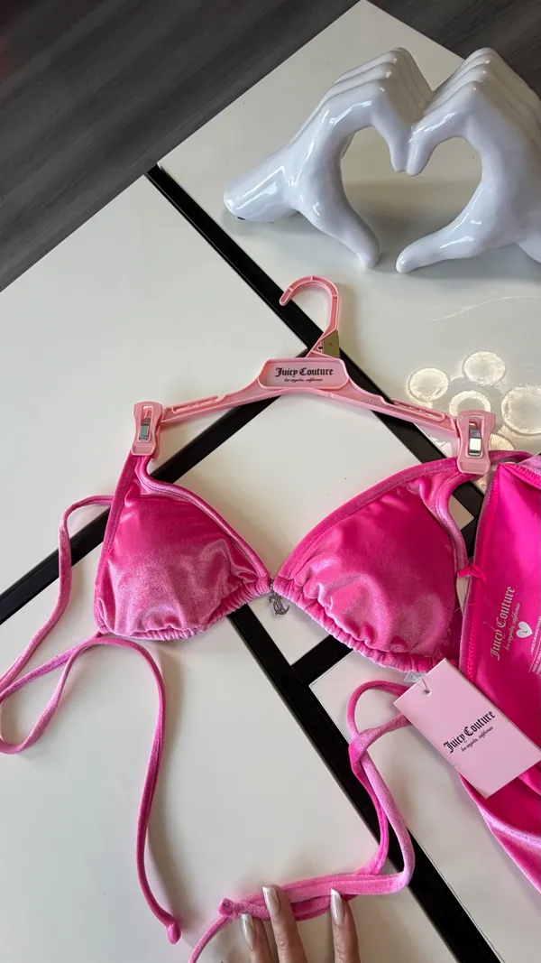 ✨ juicy couture pink velvet bikini set size l nwt 💖 - Image 7