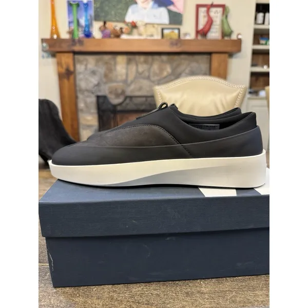 Wolf & Shepherd Cruise Tre Size 40 W 9 M 7.5 Black White Leather Slip On Sneaker - Image 3