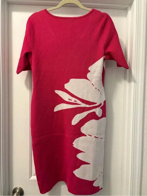 Nina Leonard Floral V-Neck Dress Size Large NWOT - Image 3