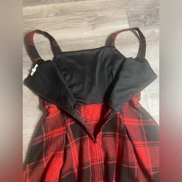 Copper key plaid dress - Image 4